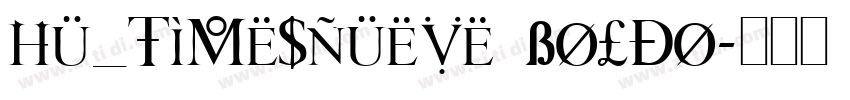 Hu_TimesNueve BoldO字体转换
